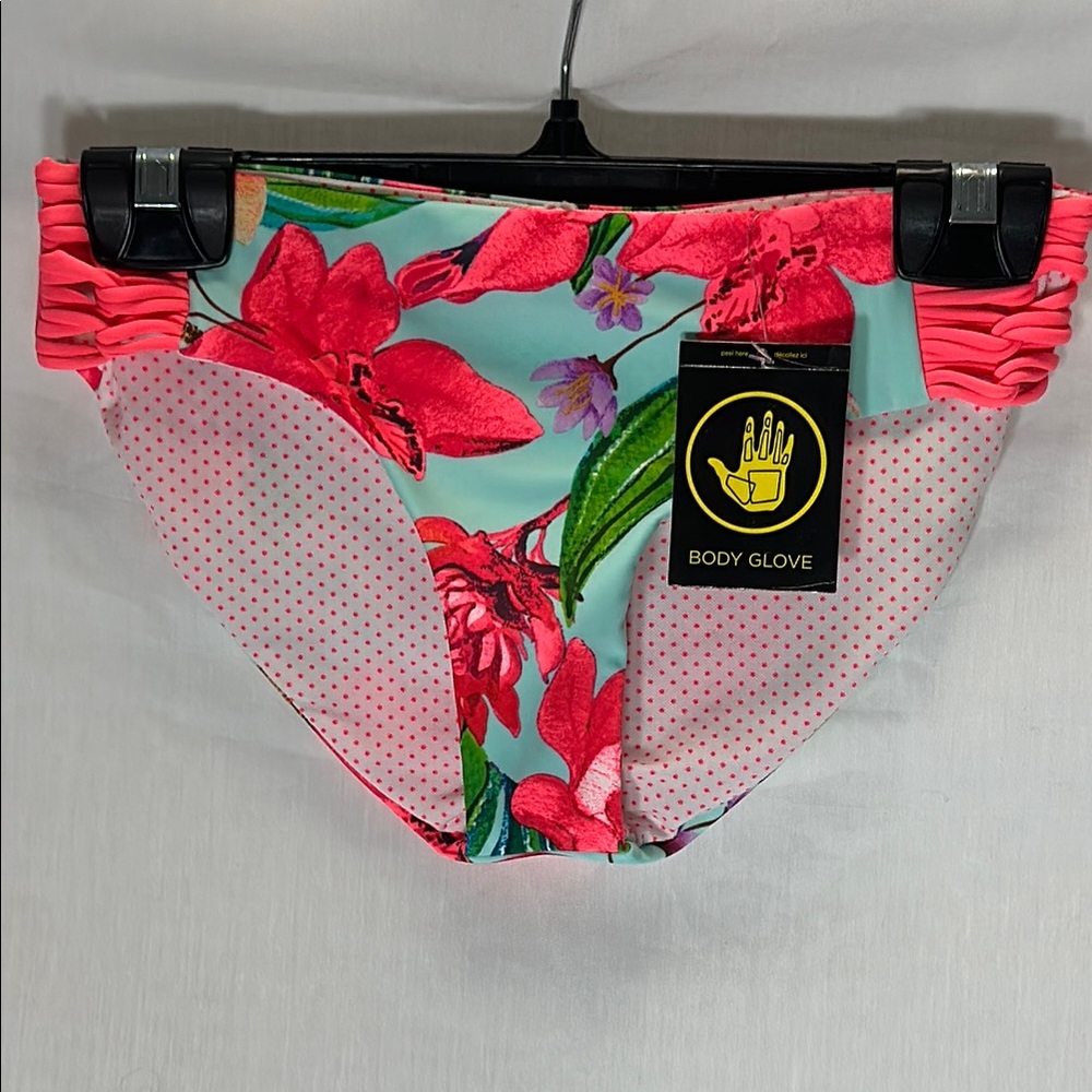 Body Glove Women’s Floral Swim Bottoms - Pink and Green